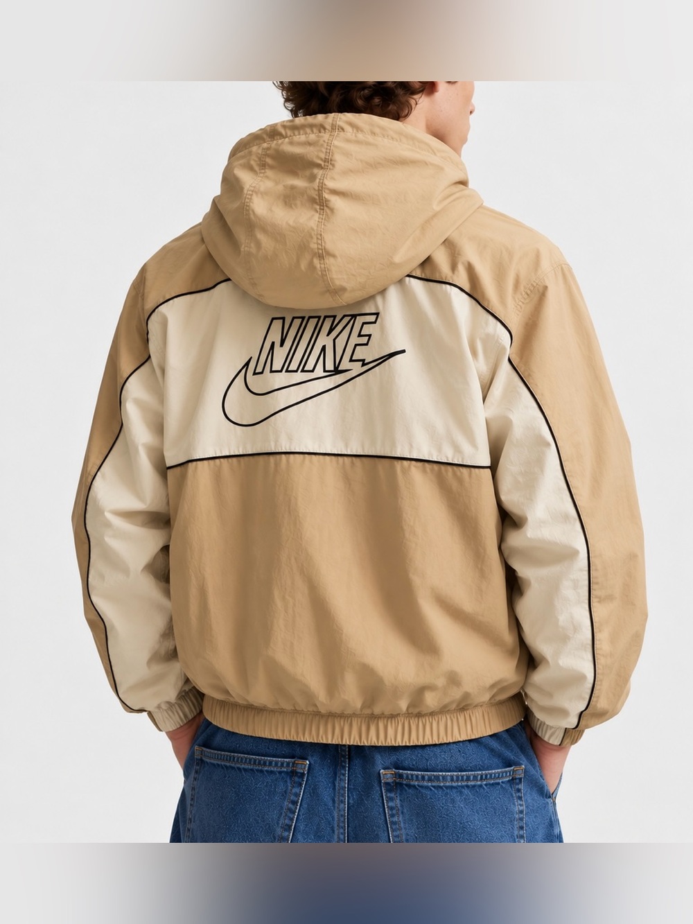 NWT $105 Nike Sportswear Club Hoodie Jacket Men's S-Tall Khaki Beige